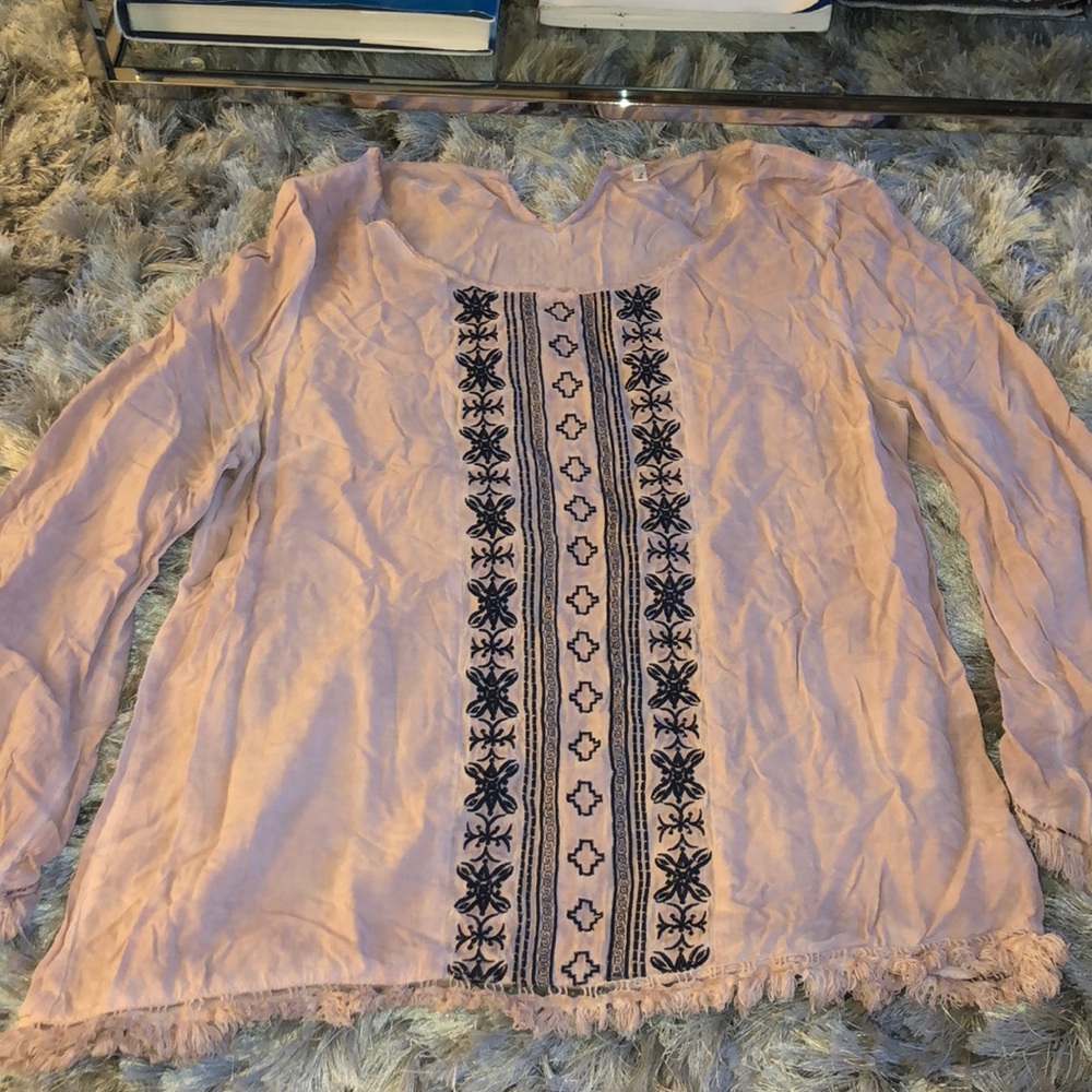 Pink boho top